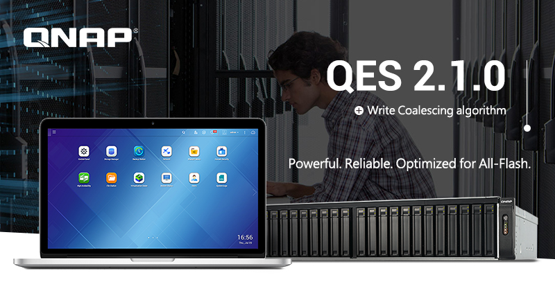 QNAP lance le système d'exploitation QES 2.1.0 - conçu pour optimiser les performances 100 % flash dans ZFS avec des capacités de surprovisionnement défini par logiciel